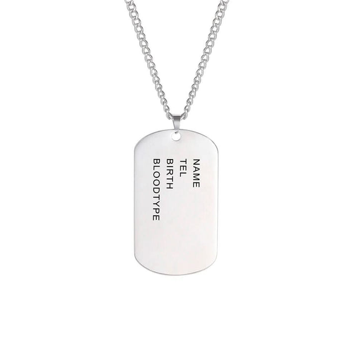 BowLift | Stainless Steel Dog Chain with Engraving for Men
