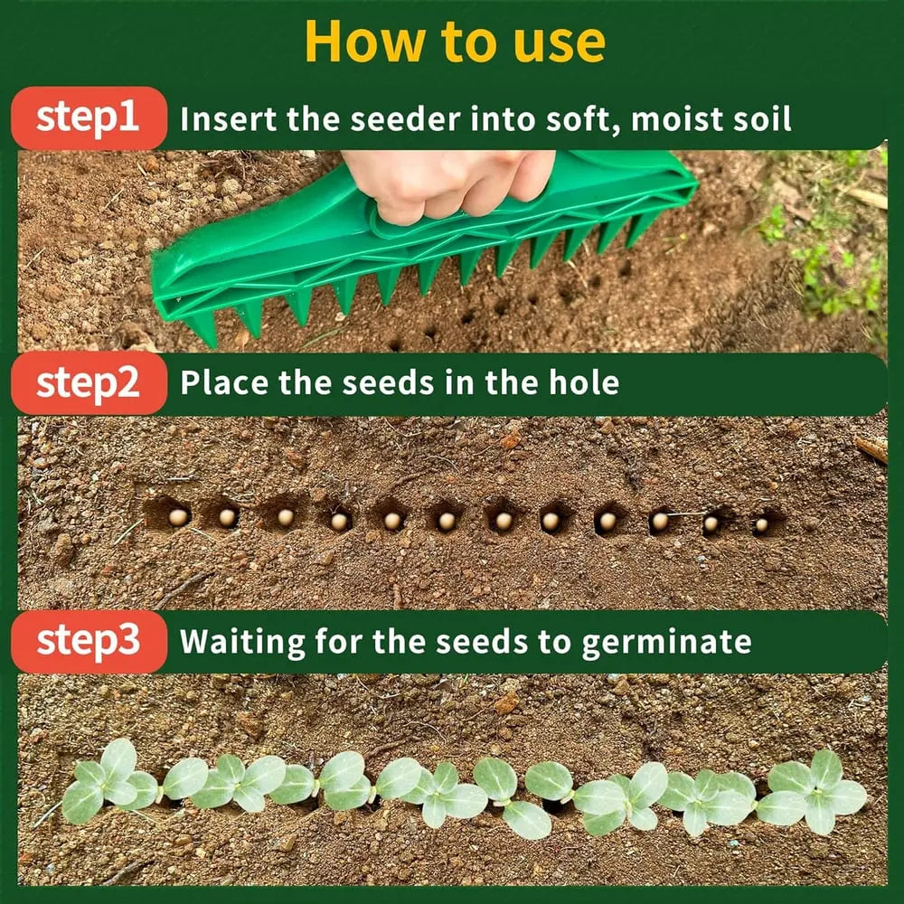 BowLift | Plant dibber with 12-hole template – Easy even seed sowing