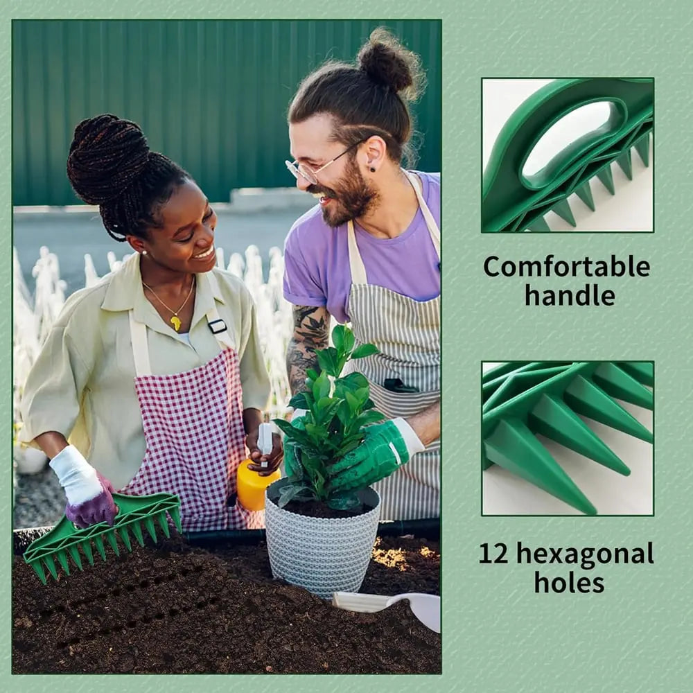 BowLift | Plant dibber with 12-hole template – Easy even seed sowing