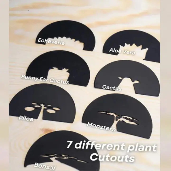 BowLift | Plant pot with 7 light projections for wall decor