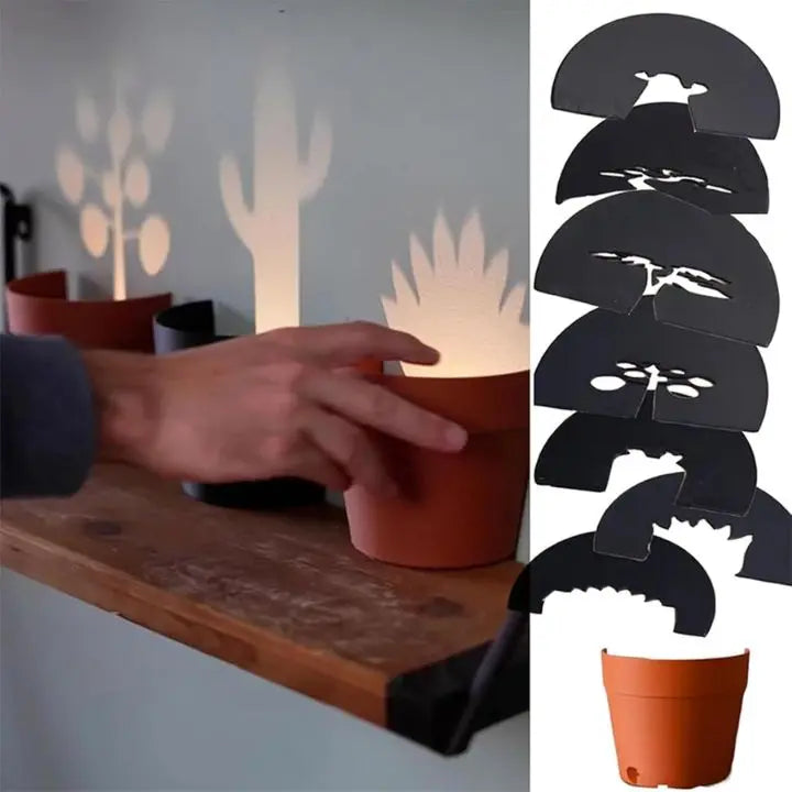 BowLift | Plant pot with 7 light projections for wall decor