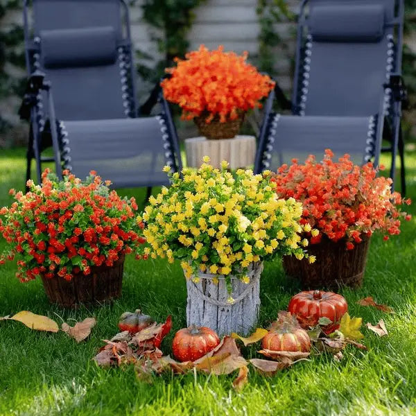 BowLift | Low-maintenance artificial outdoor flowers – Realistic and UV-resistant (7-pack)