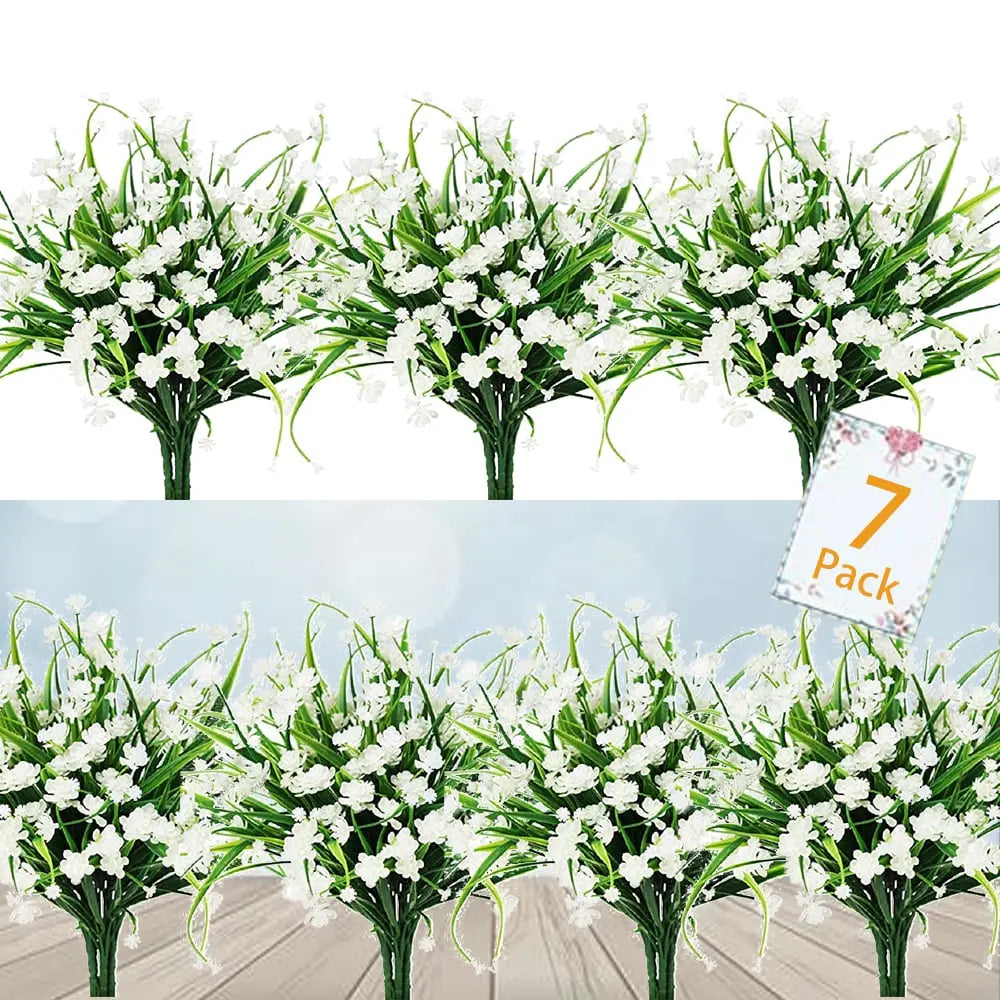 BowLift | Low-maintenance artificial outdoor flowers – Realistic and UV-resistant (7-pack)