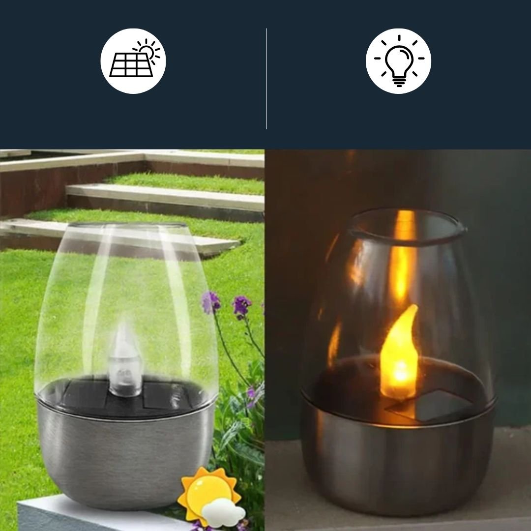 CandelaSoleil – Elegant Solar Lantern for Garden and Terrace Bowlift