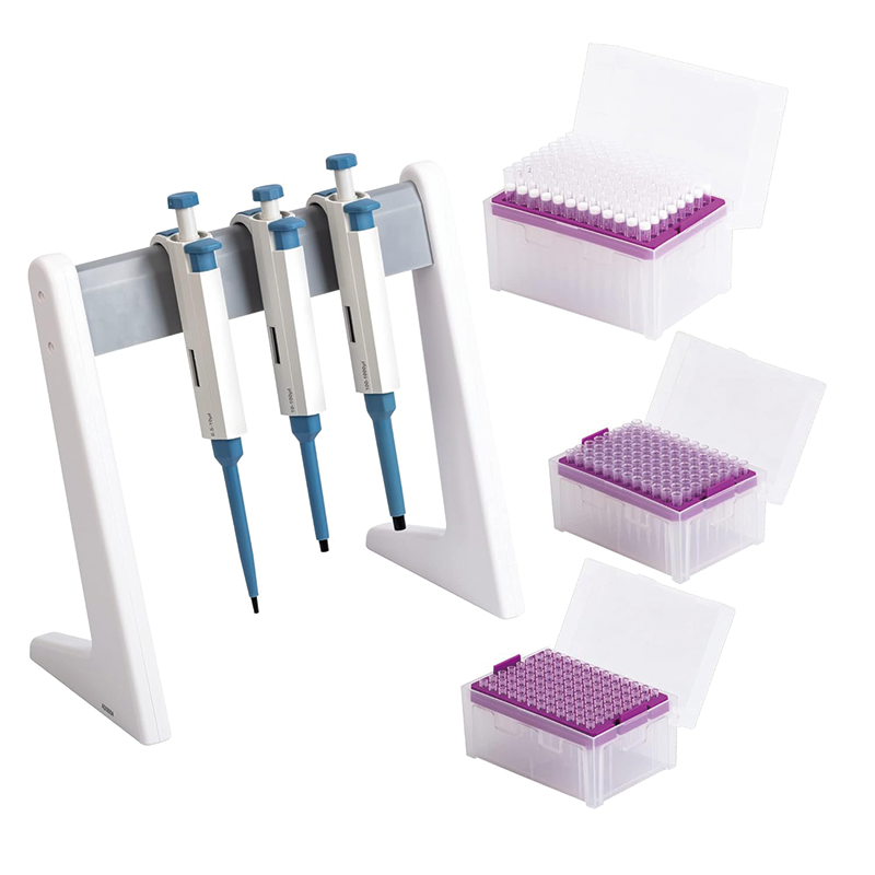 BowLift | Lab Micropipette Kit, 0.5-10ul 10-100ul 100-1000ul, Pipette Stand, Adjustable Single Channel Pipette, 3 Pieces