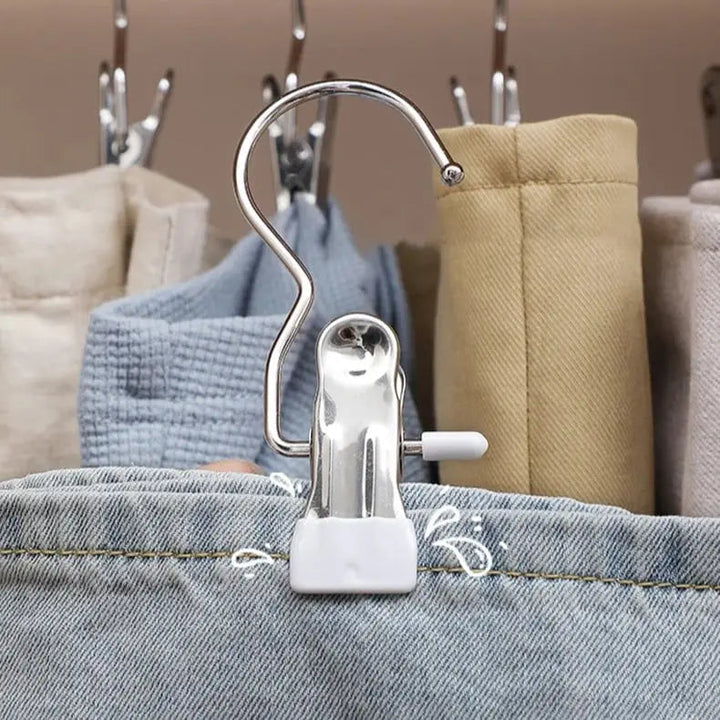 BowLift | Space-saving metal clip hook with PVC handle – More stable than wood & plastic