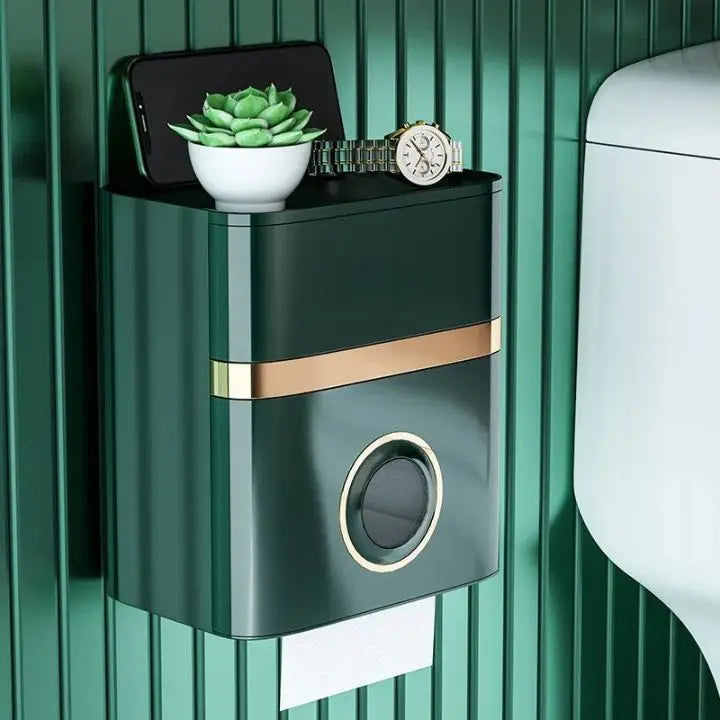 BowLift | Space-saving, wall-mounted bathroom organizer