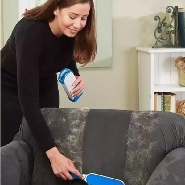 BowLift | FurAway Pro | Double-sided pet hair remover with self-cleaning base for effortless cleaning