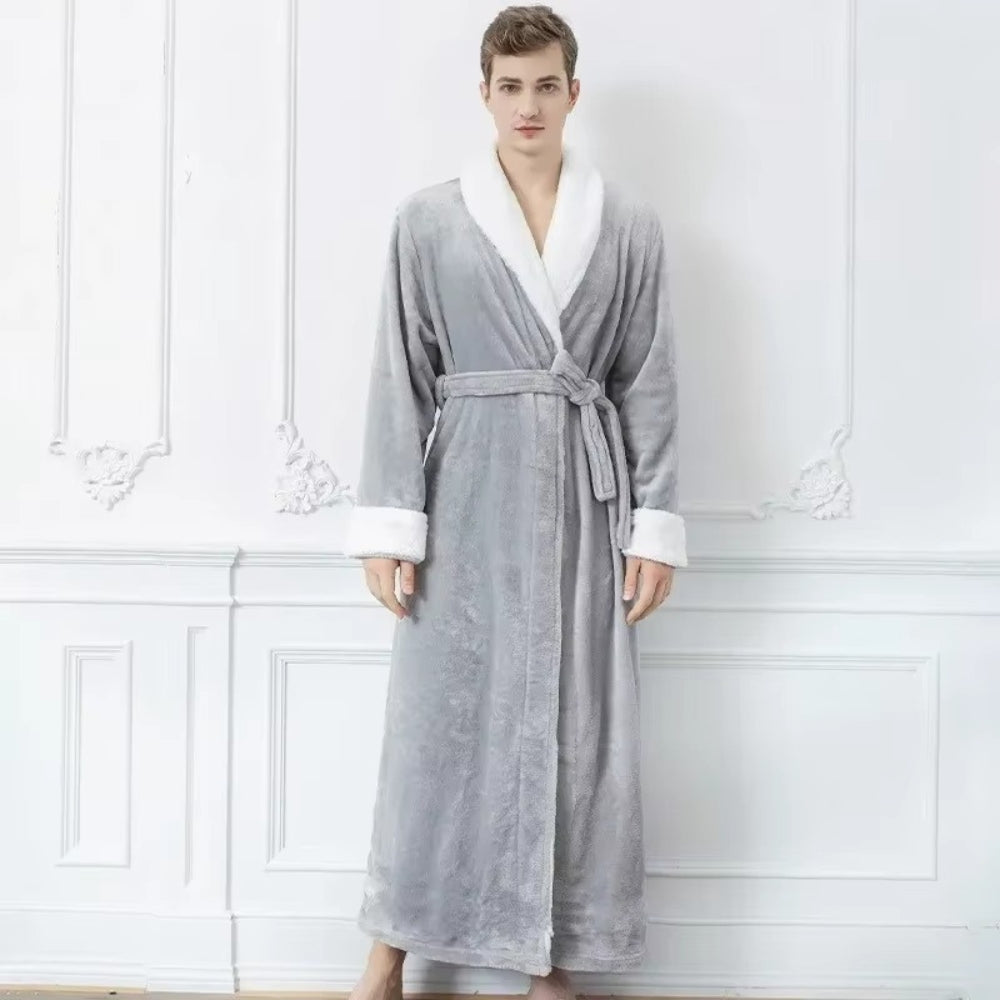 BowLift | Plush Fleece Contrast Trim Bathrobe