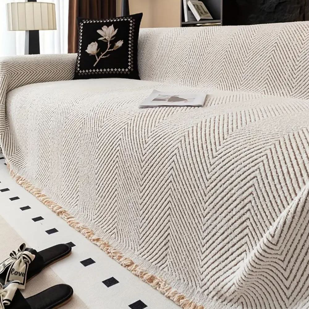 BowLift | Herringbone Sofa Cover, splash-proof and non-slip