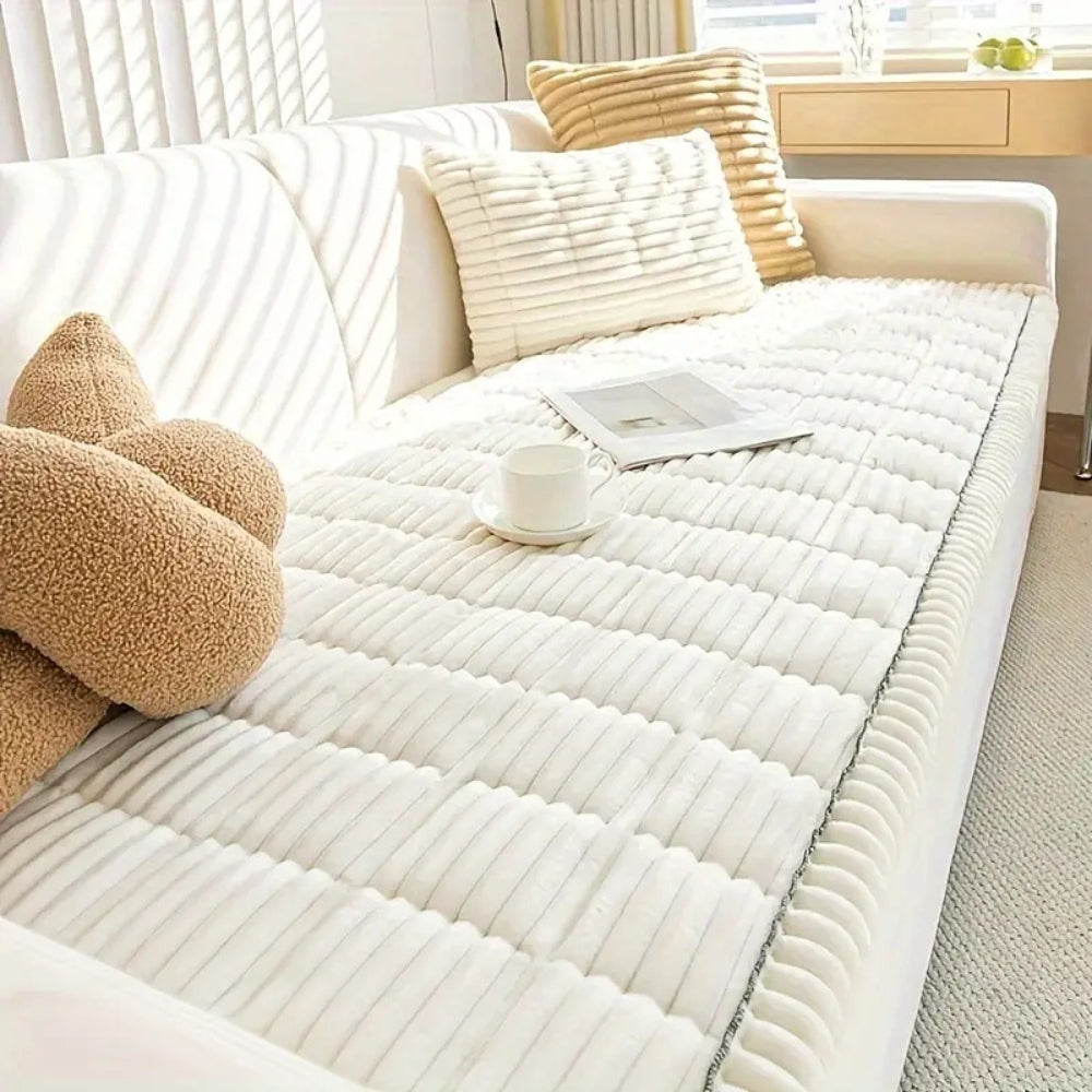 BowLift | Plush Pleated Edges Sofa Cover