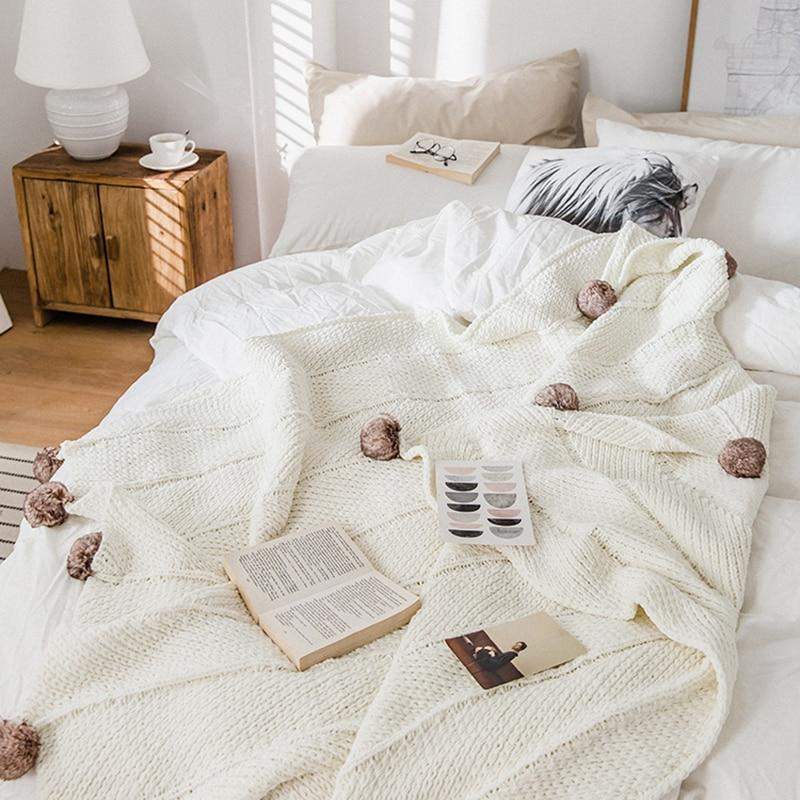 Pom Pom Chenille Blankets Bowlift