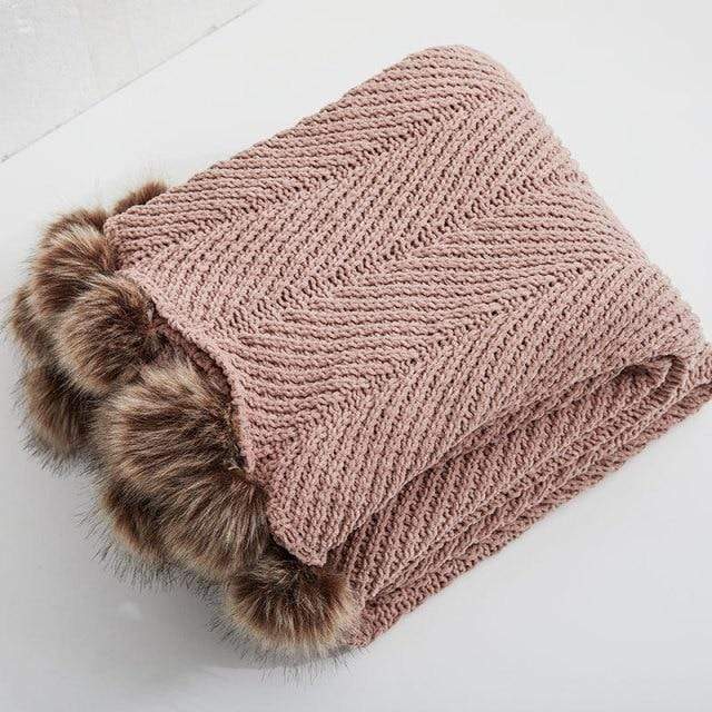 Pom Pom Chenille Blankets Bowlift