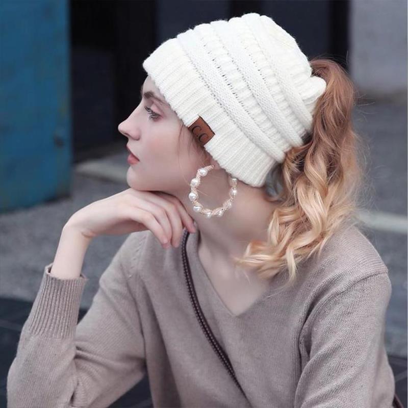 Soft Knit Ponytail Beanie Hat | Bowlift