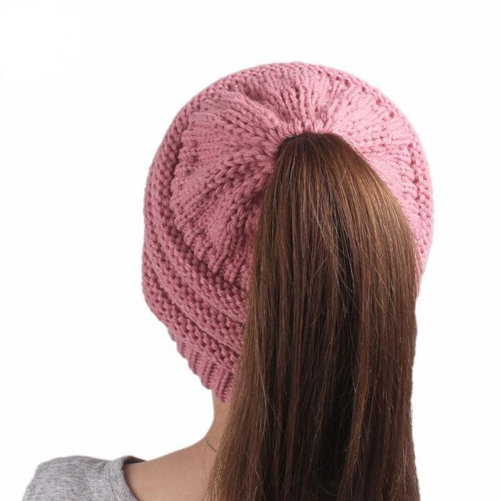 Soft Knit Ponytail Beanie Hat | Bowlift