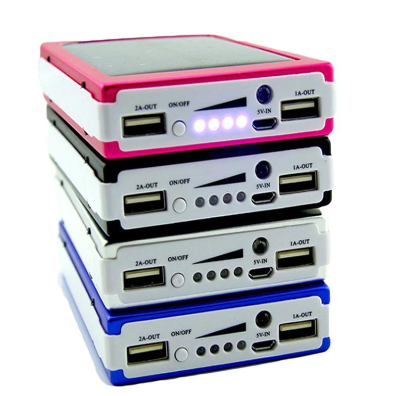 BowLift | Portable 5x18650 Powerbank  Pover Power Bank 18650 Solar Power Bank Case DIY Box Dual USB Kit Phone Charger Flashlight