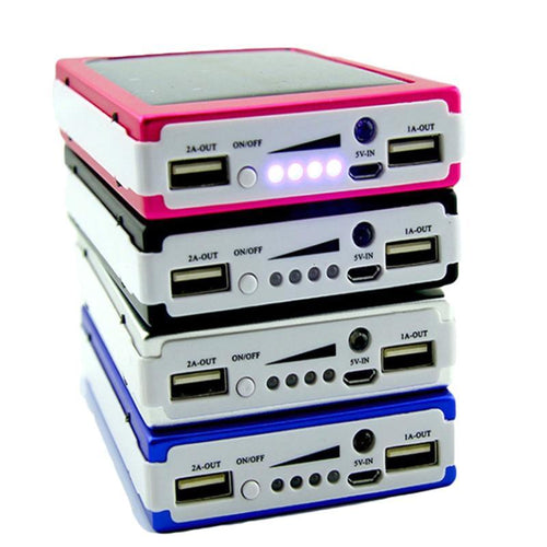 BowLift | Portable 5x18650 Powerbank  Pover Power Bank 18650 Solar Power Bank Case DIY Box Dual USB Kit Phone Charger Flashlight
