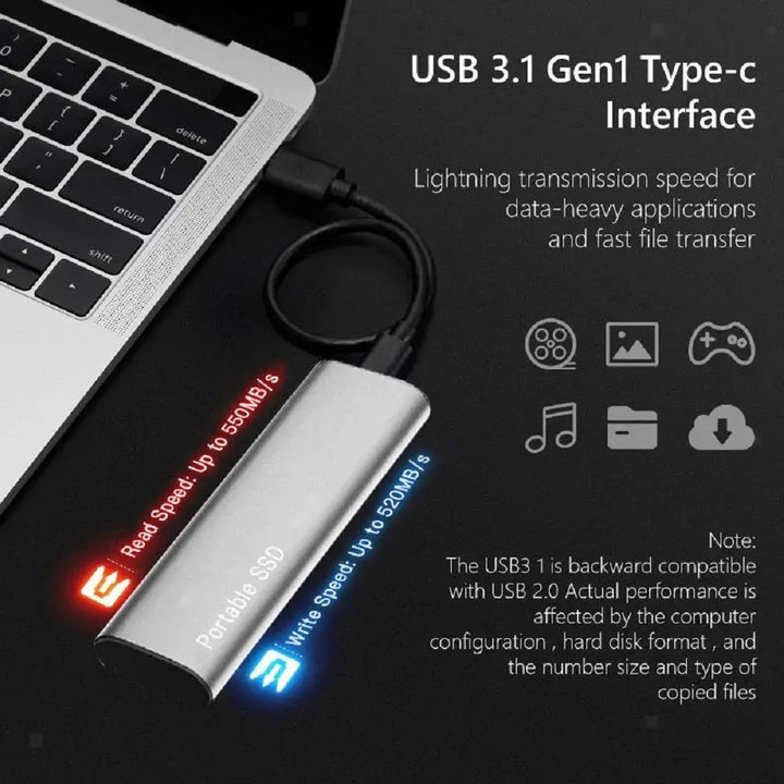 BowLift | Portable External SSD High Speed Aluminum Storage Drive