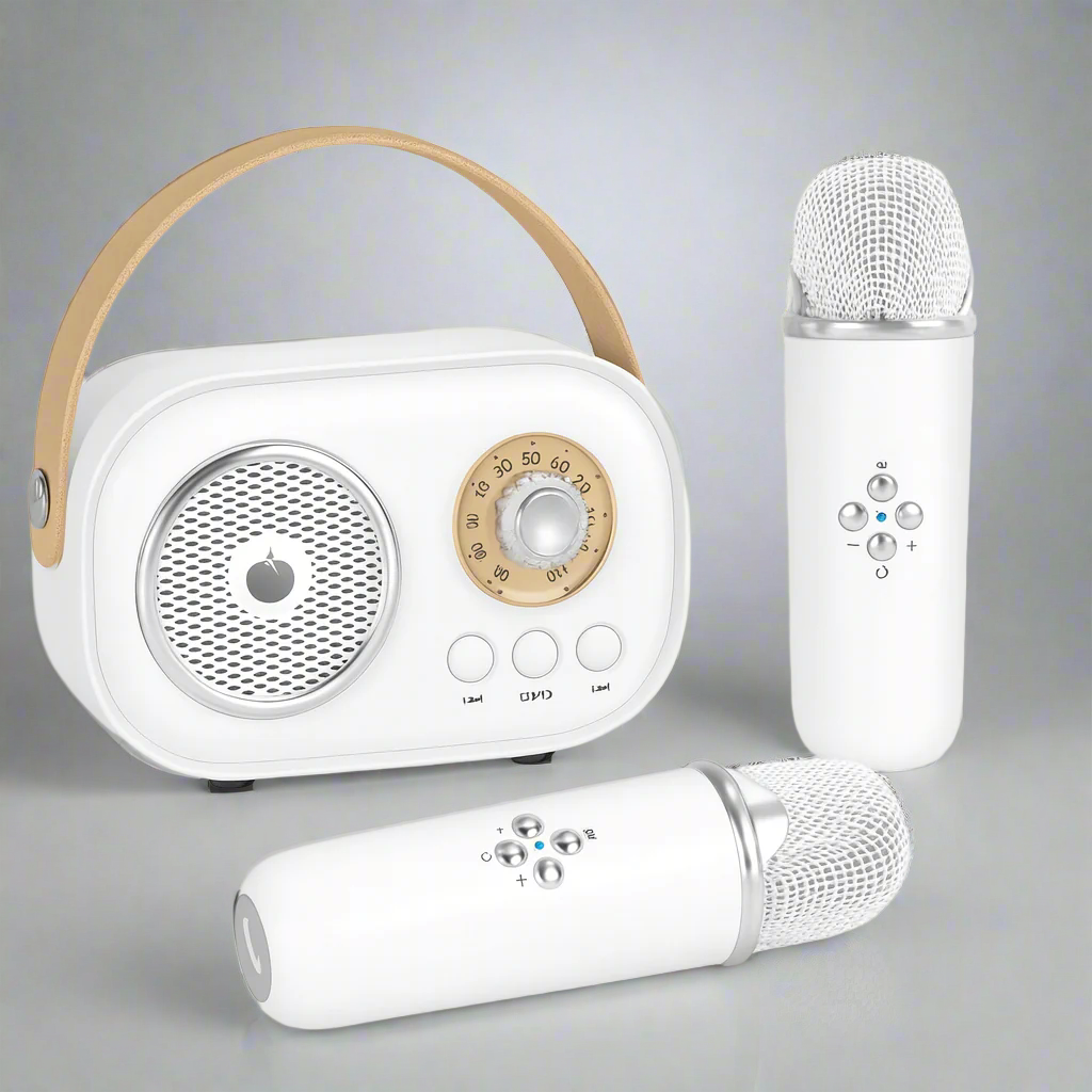 BowLift | Karaoke Machine Retro Bluetooth Music Speaker Set