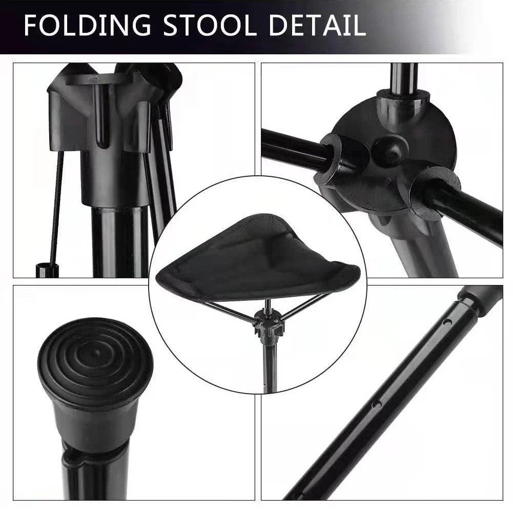 BowLift | Adjustable Aluminum Alloy Folding Camping Stool 125kg Load Bearing for Hiking Travel