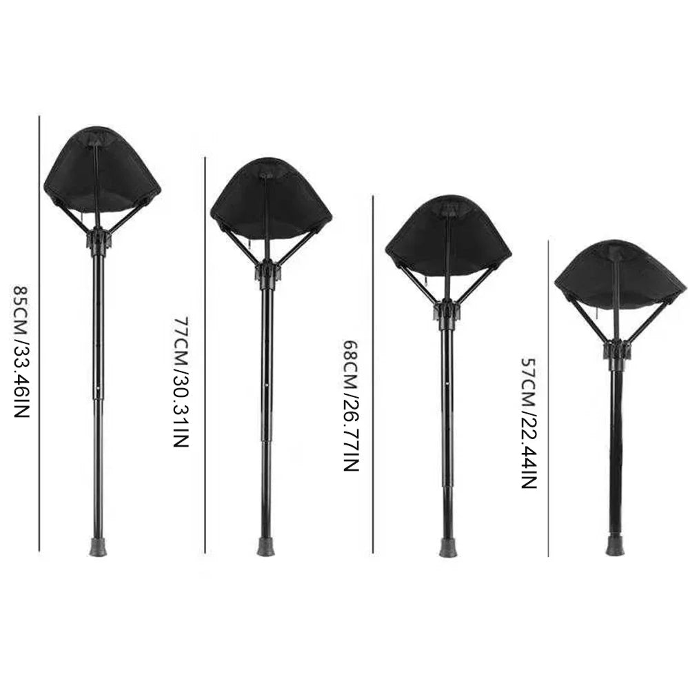 BowLift | Adjustable Aluminum Alloy Folding Camping Stool 125kg Load Bearing for Hiking Travel
