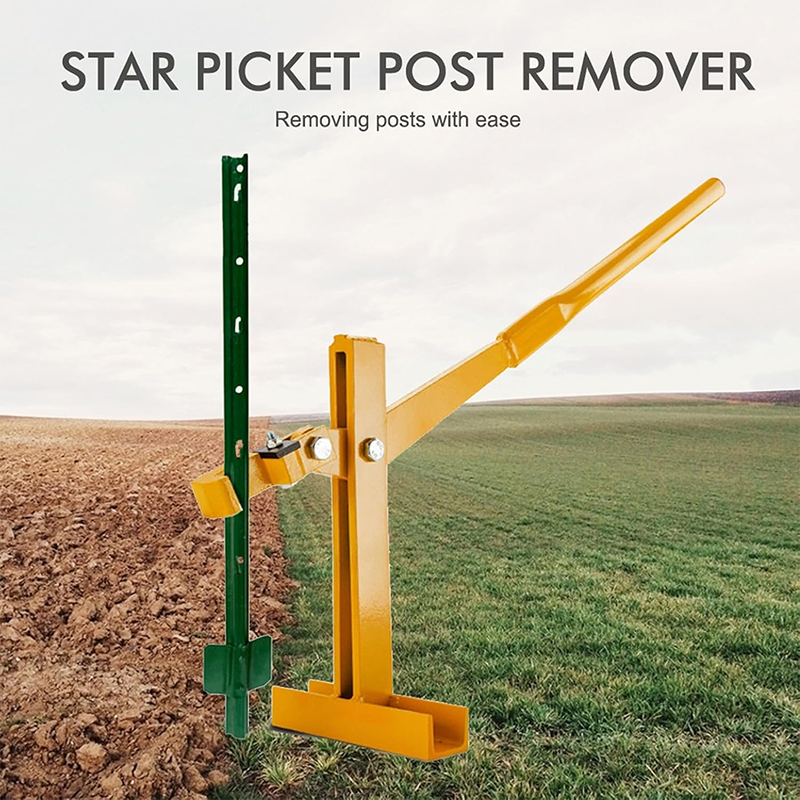 BowLift | Heavy Duty Post Puller Set with Lifting Chain Puller, Fence Post Removal Puller, Stainless Steel Metal Lifter with Handle for Ranch Farm, Wood Post Puller for Round Fence Post Tree