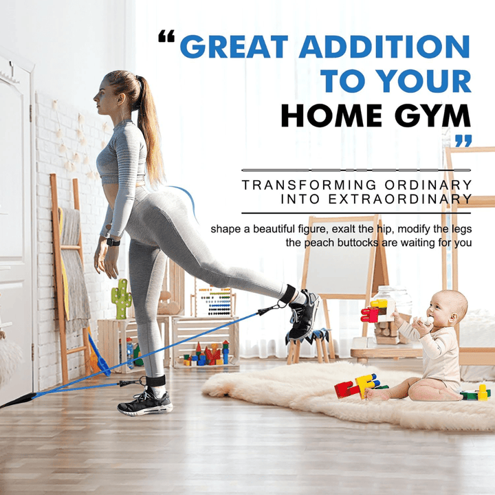 BowLift | Resistance band set for full body training with handles, ankle straps & door anchor