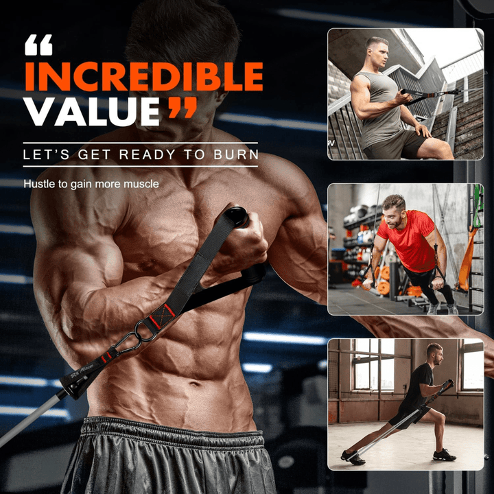 BowLift | Resistance band set for full body training with handles, ankle straps & door anchor