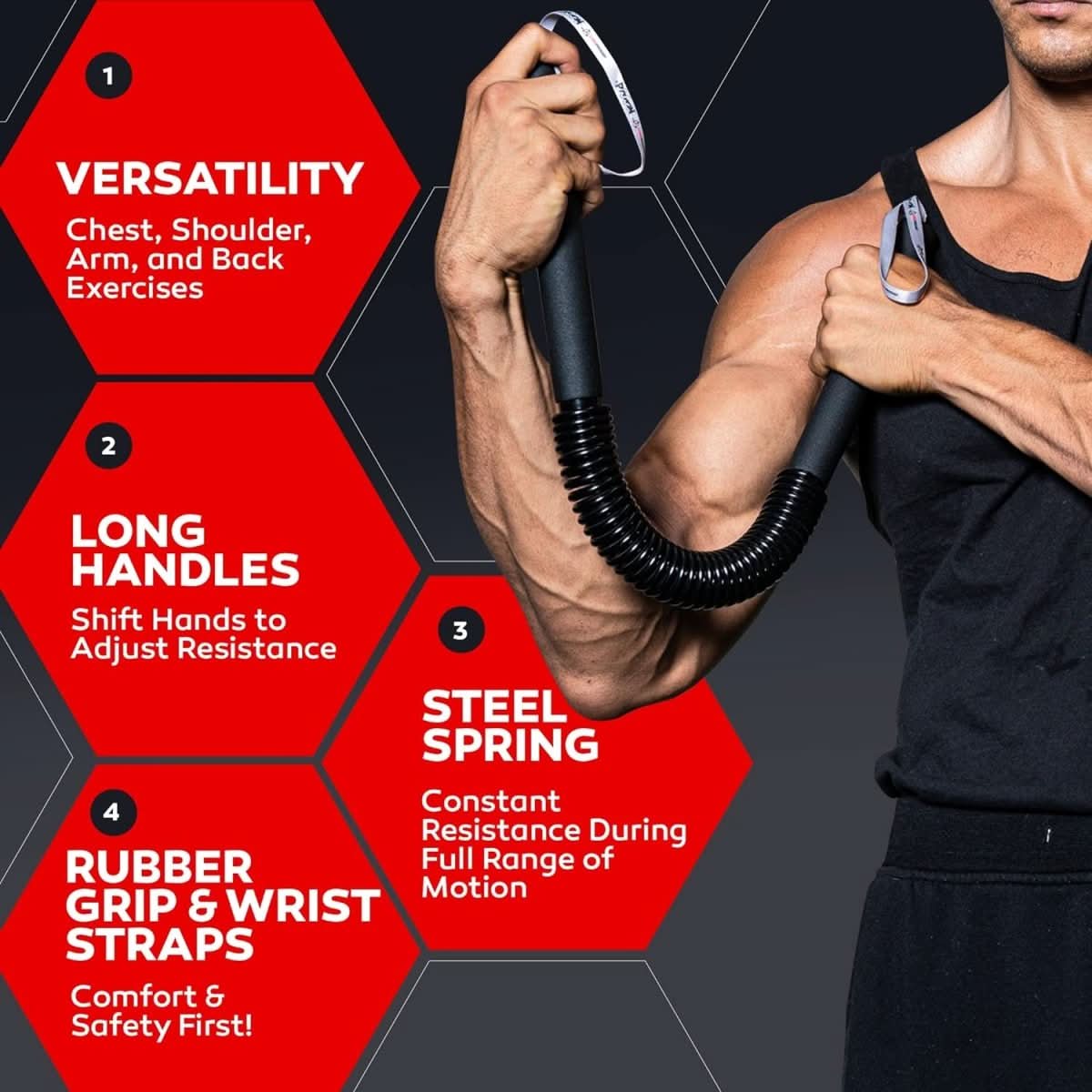 BowLift | Adjustable Upper Body Training Bar for Targeted Muscle Building