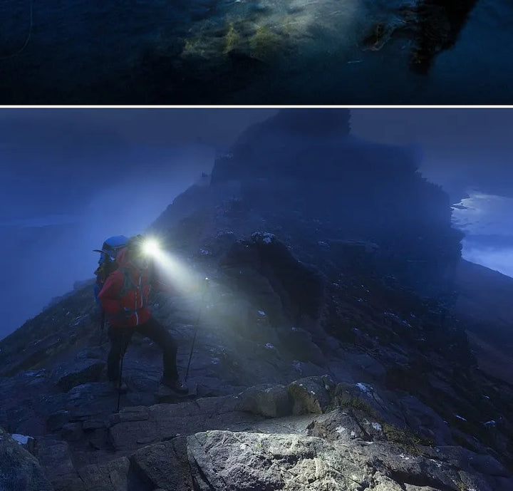 NightBeam Pro Headlamp – Powerful Rechargeable LED Headlight with Zoom and Waterproof Design | Bowlift