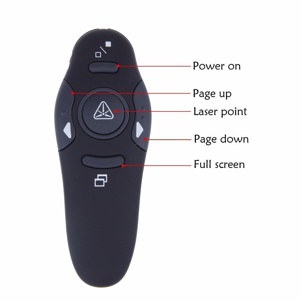 BowLift | 2.4GHz Wireless Presenter Red Laser Pointers Pen USB Receiver RF Remote Control Page Turn PPT Powerpoint Presentation