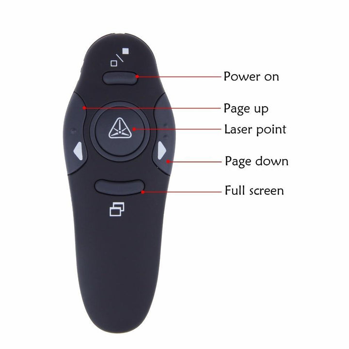 BowLift | 2.4GHz Wireless Presenter Red Laser Pointers Pen USB Receiver RF Remote Control Page Turn PPT Powerpoint Presentation