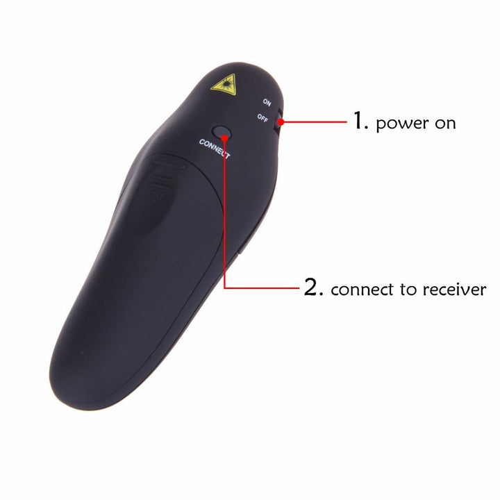 BowLift | 2.4GHz Wireless Presenter Red Laser Pointers Pen USB Receiver RF Remote Control Page Turn PPT Powerpoint Presentation