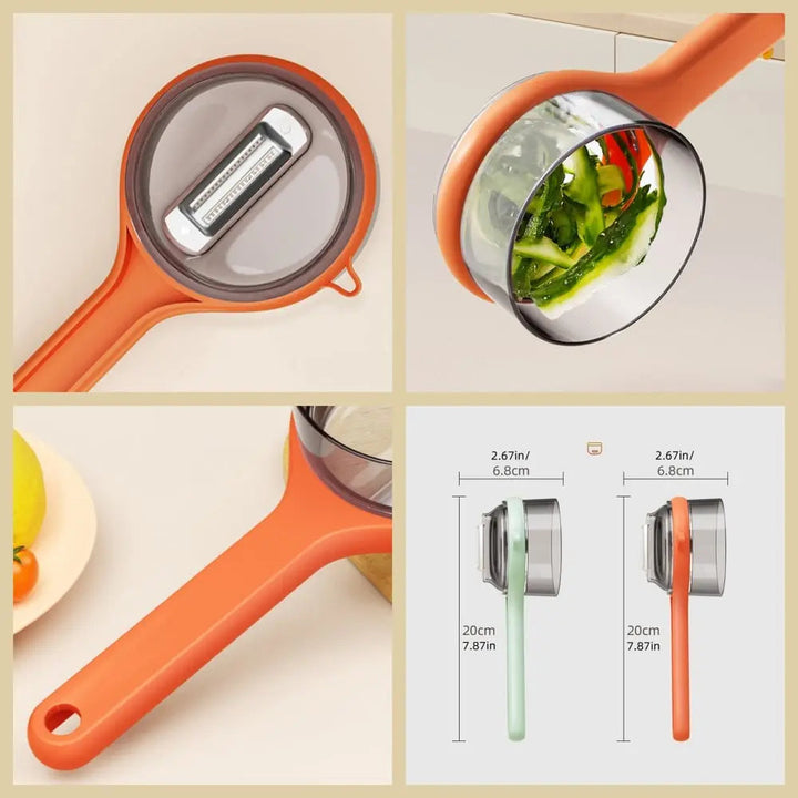 BowLift | Practical Peeler with Collection Container – clean peeling without waste