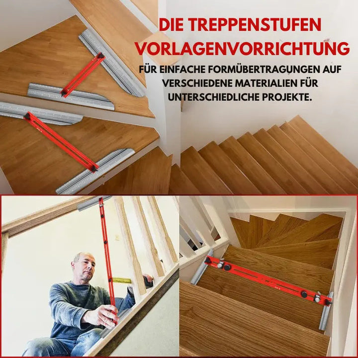 BowLift | Precise Stair Measuring Tool — Adjustable Aluminum Angle Template