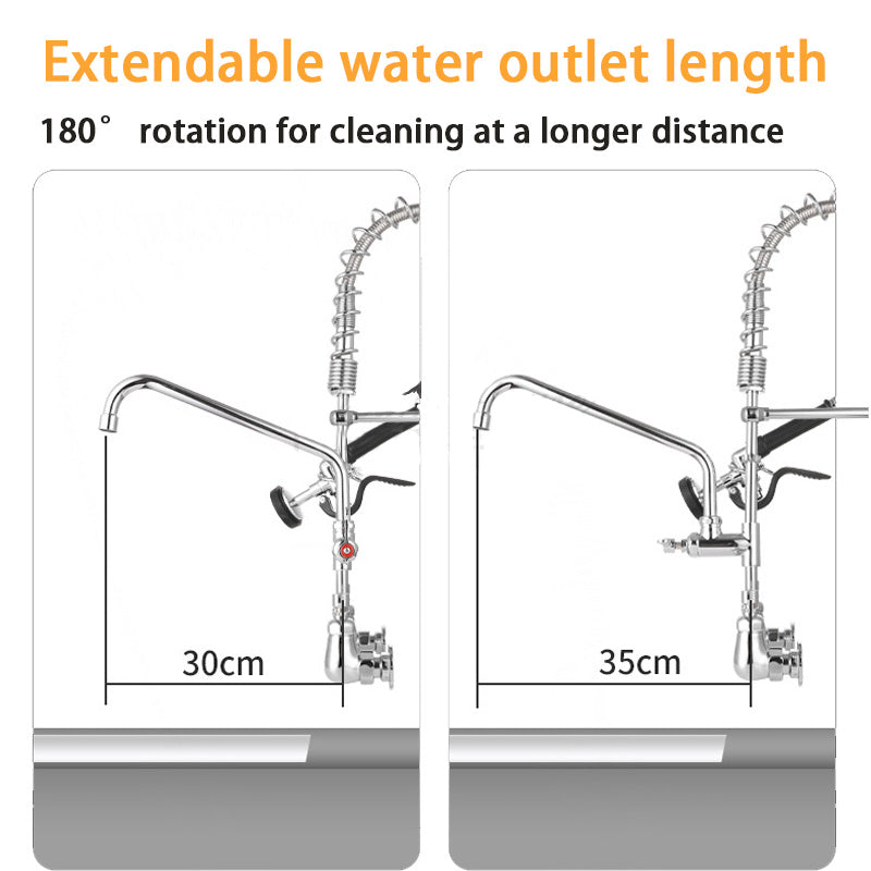BowLift | Commercial Kitchen Faucet, Restaurant And Hotel Faucet, High Pressure Hot And Cold Dishwashing Shower