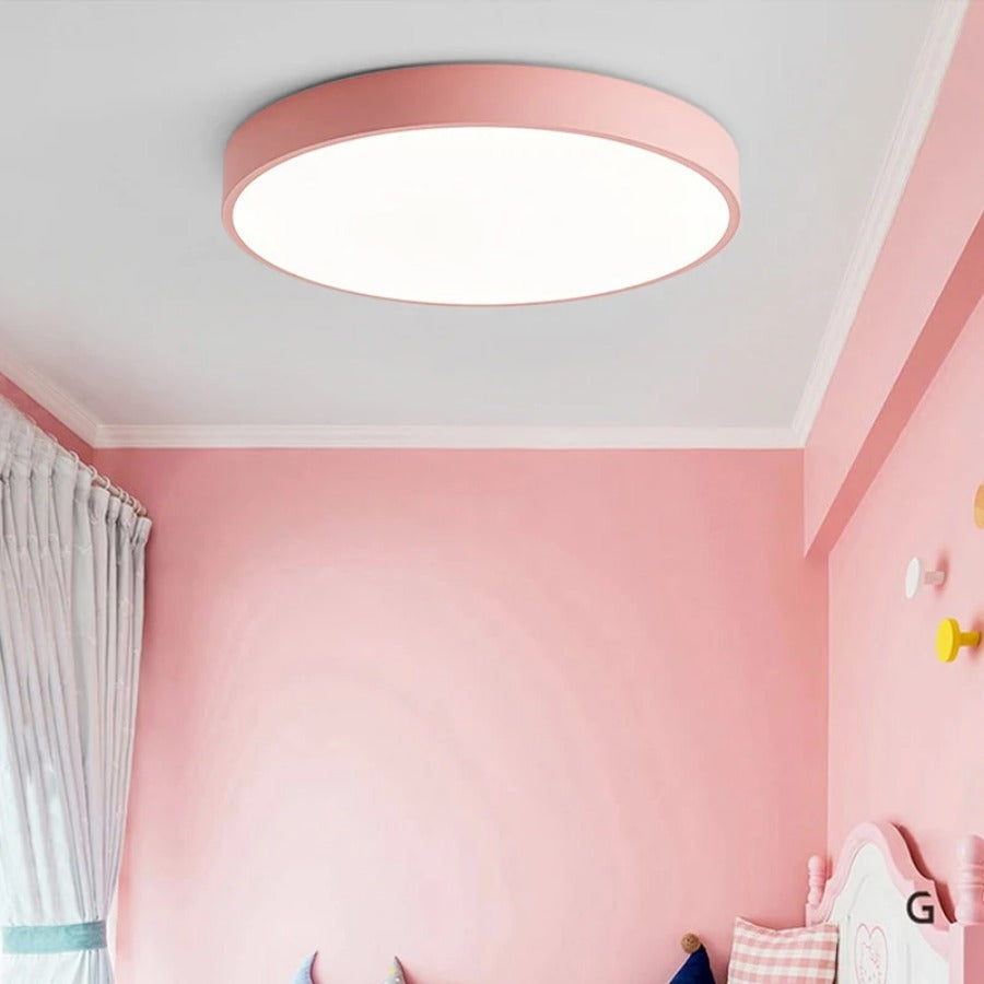 BowLift | Scandinavian Circular LED Ceiling Light | Soft Illumination, Minimalist Design & Ideal for Bedrooms and Work Areas