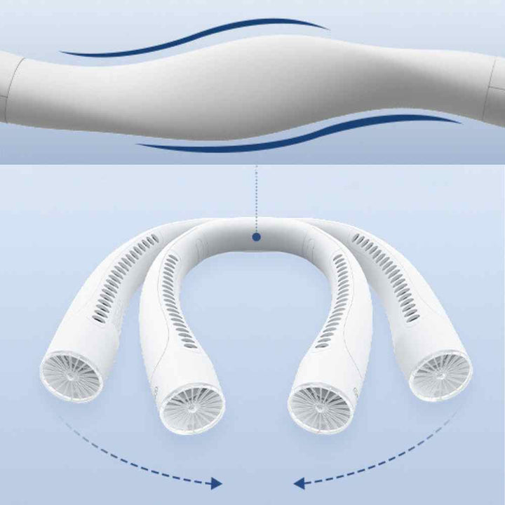 Bladeless Portable Neck Fan with 3 Speed Silent Cooling 4000 mAh Rechargeable | Bowlift