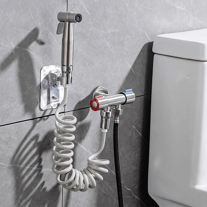 BowLift | PureMist Handheld Bidet Sprayer with Adjustable Water Flow – Stainless Steel Hygiene Kit
