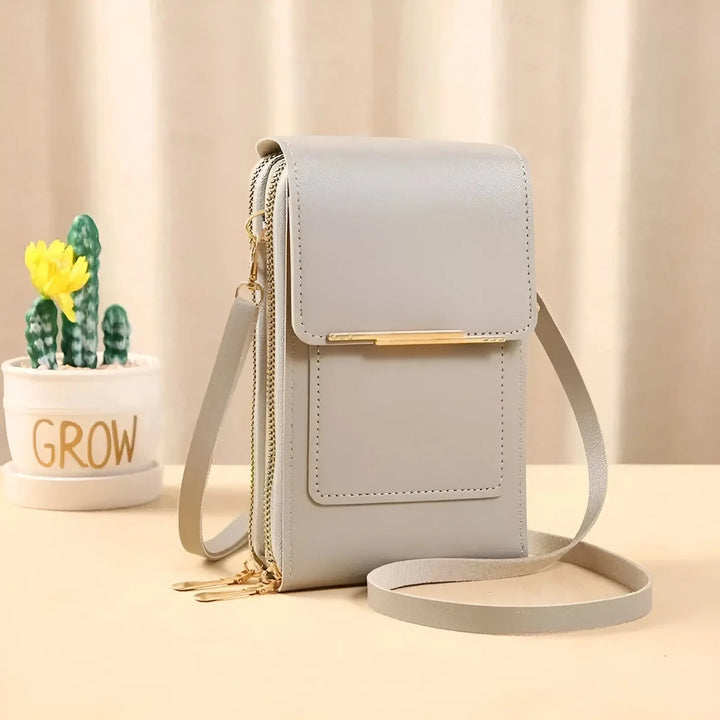 Soft Leather Shoulder Bag with Anti-Theft Protection - SafeTouch | Bowlift