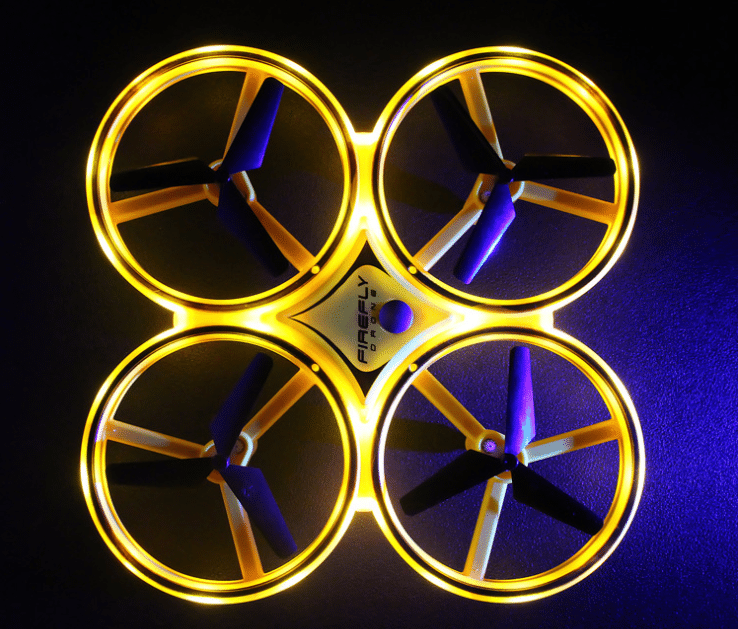 Drone - remote-controlled - Quadrocopter (Gyro &amp; LED) | Bowlift