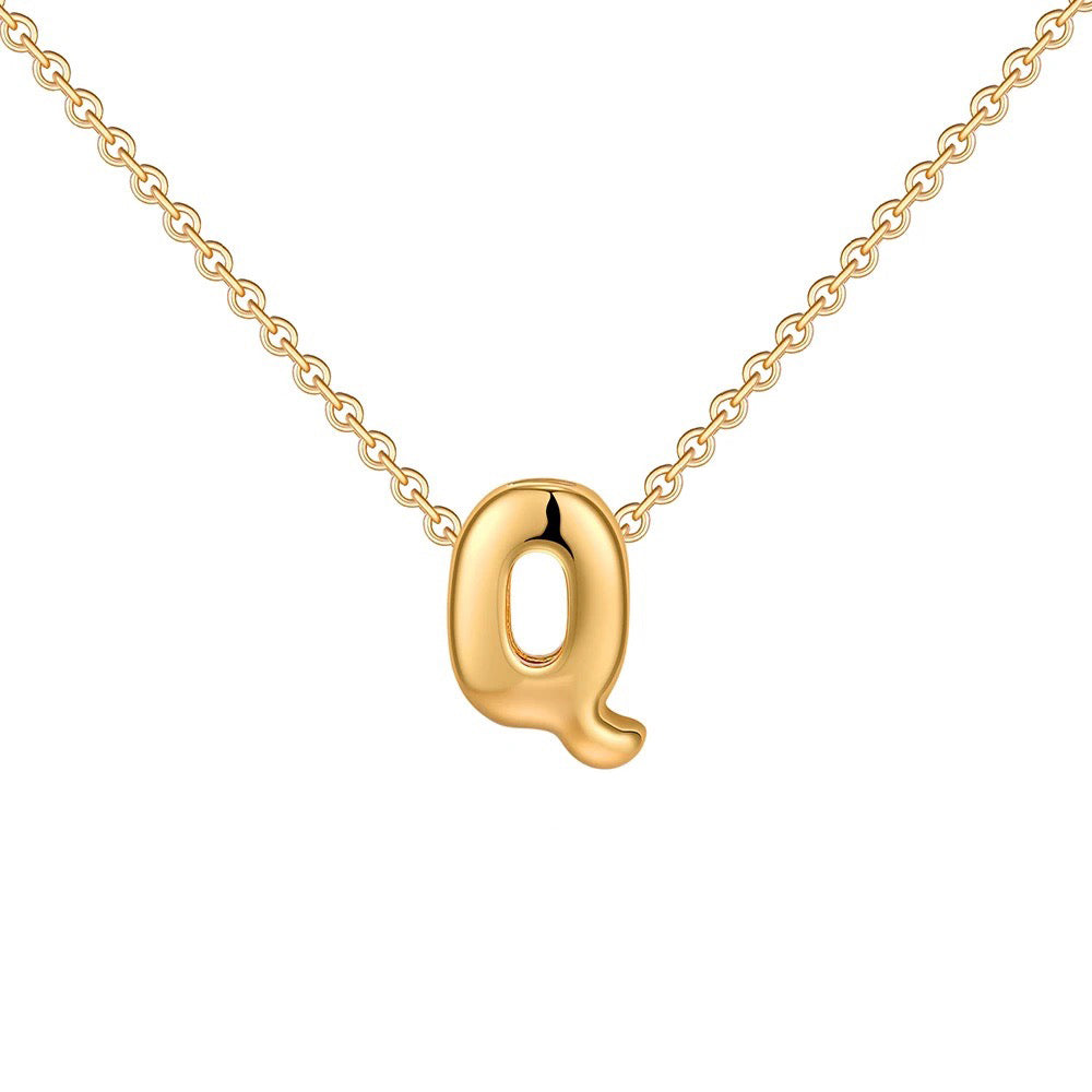 BowLift | Dainty Bubble Letter Initial Necklace