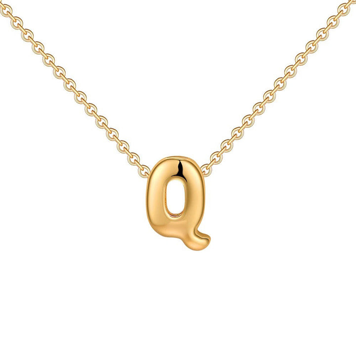 BowLift | Dainty Bubble Letter Initial Necklace