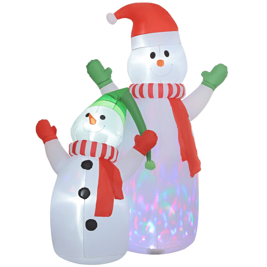 BowLift | SnowGlow Inflatable Snow Family – 240 cm Christmas Decoration with LED Lighting and Fan