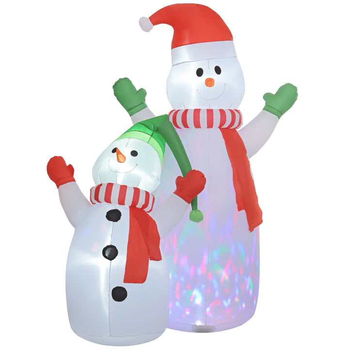 BowLift | SnowGlow Inflatable Snow Family – 240 cm Christmas Decoration with LED Lighting and Fan