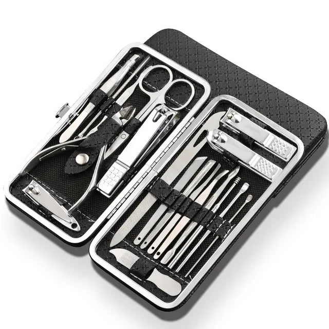 BowLift | LuxeTools 19-Piece Professional Stainless Steel Manicure & Pedicure Set