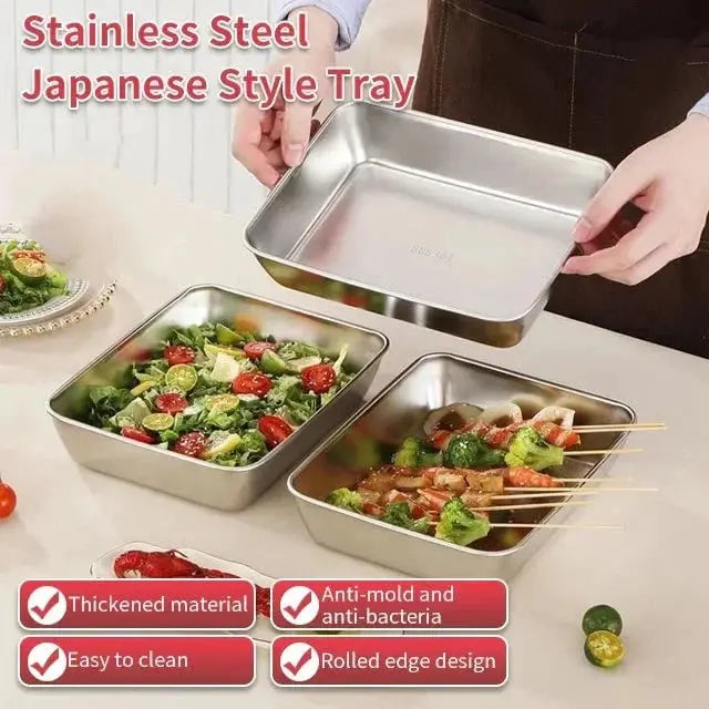 BowLift | Square Stainless Steel Storage Plate with Lid for the Kitchen
