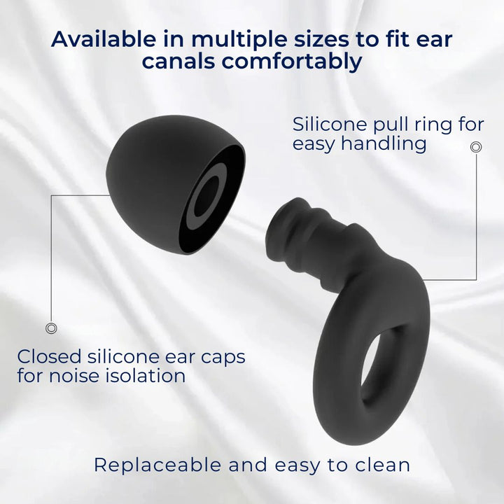 QuietGuard Earplugs Noise Reduction | Comfortable - for Sleep - Travel - Concerts - Swimming - Work Environments Bowlift