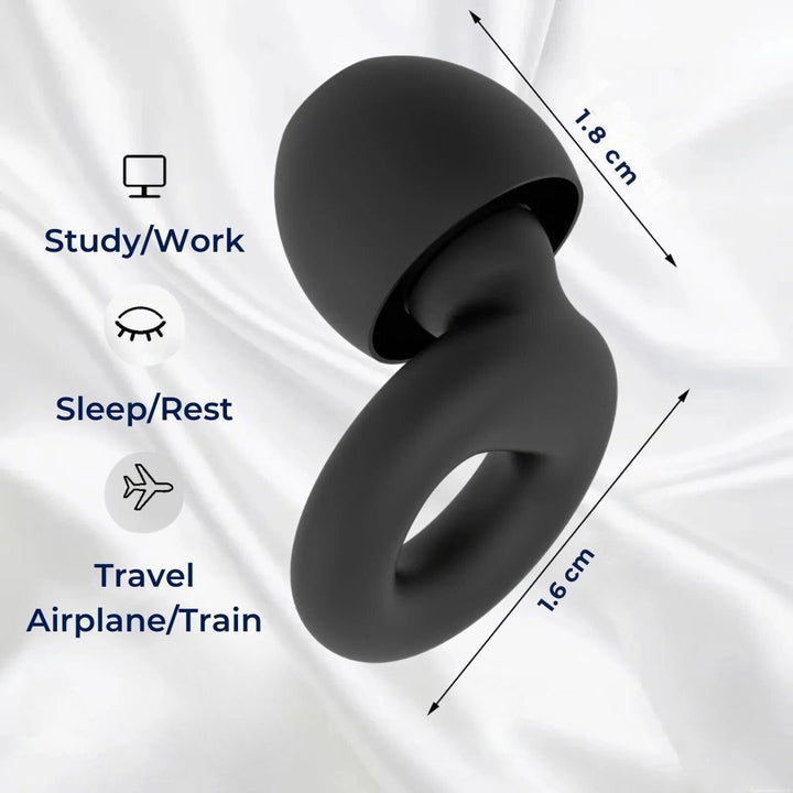 QuietGuard Earplugs Noise Reduction | Comfortable - for Sleep - Travel - Concerts - Swimming - Work Environments Bowlift