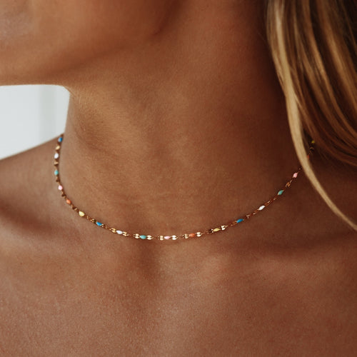 BowLift | Rainbow choker necklace for everyday use